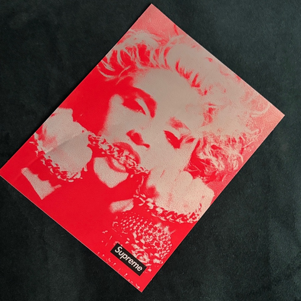 Supreme Red and White Graphic Art Print 2018 sticker